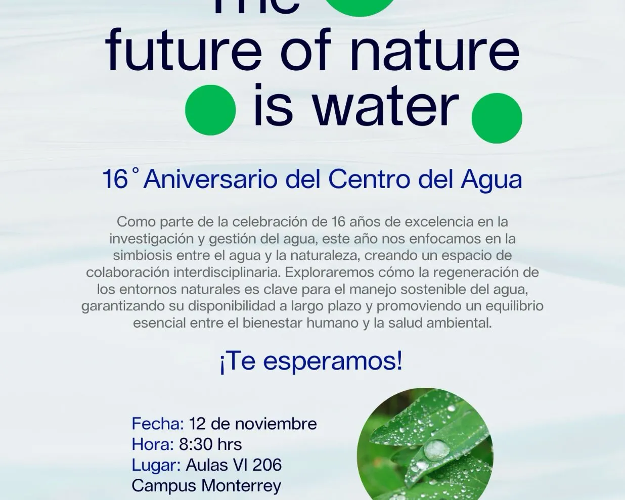 The Future of Nature is Water